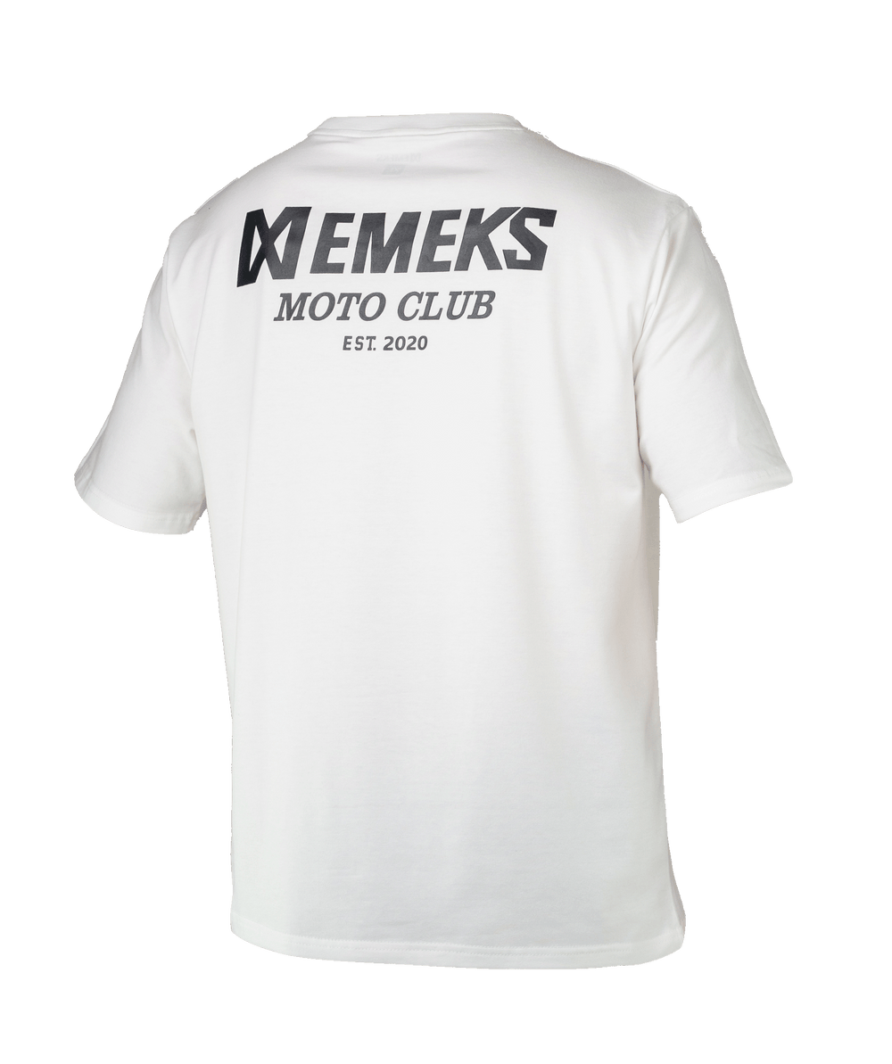 White motocross MX tshirt EMEKS UK