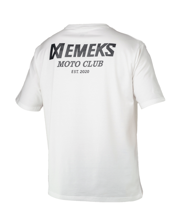 White motocross MX tshirt EMEKS UK