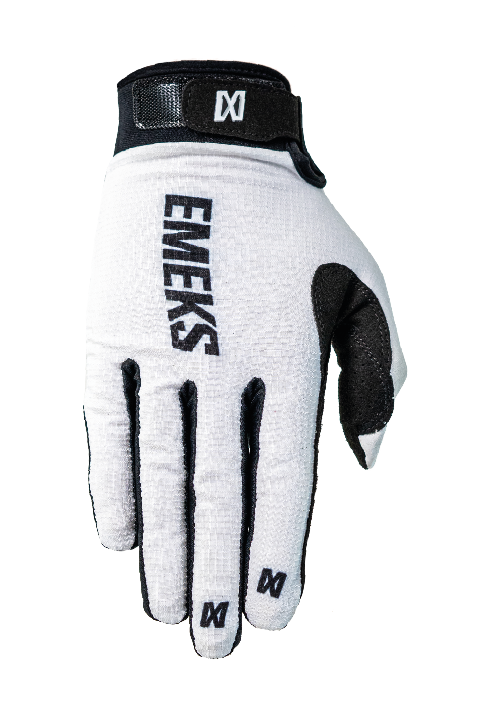 White motocross MX gloves lightweight EMEKS UK